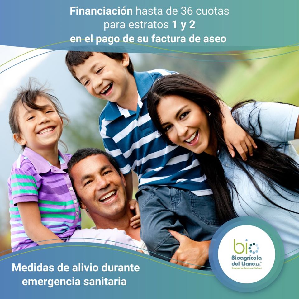Bioagrícola informa acerca del beneficio de financiación para usuarios de estratos 1 y 2