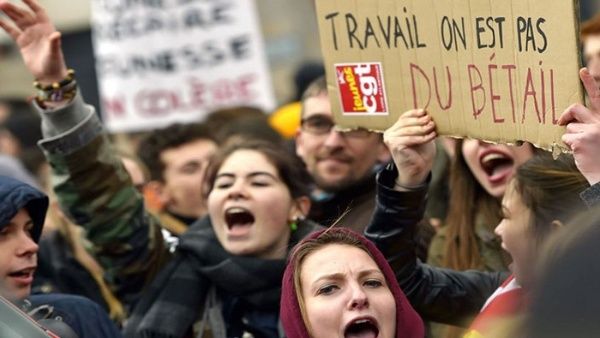 Sindicatos franceses convocan protestas virtuales el 1 de mayo