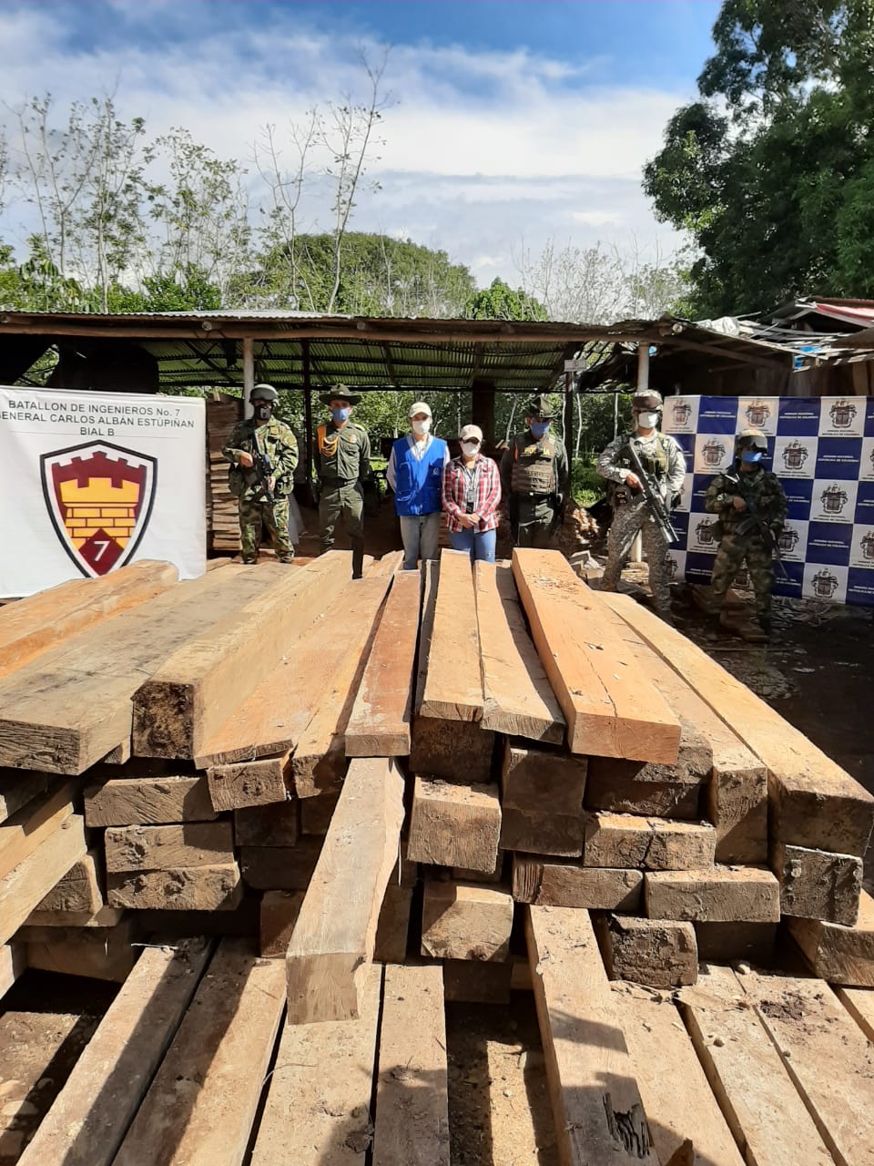 Ejército incautó más de 1200 bloques de madera, avaluados en varios millones