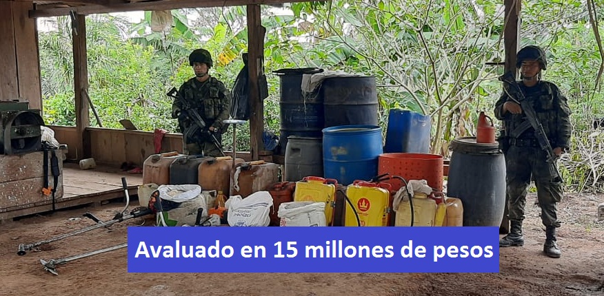 Ejército destruye laboratorio en municipio de Mapiripán