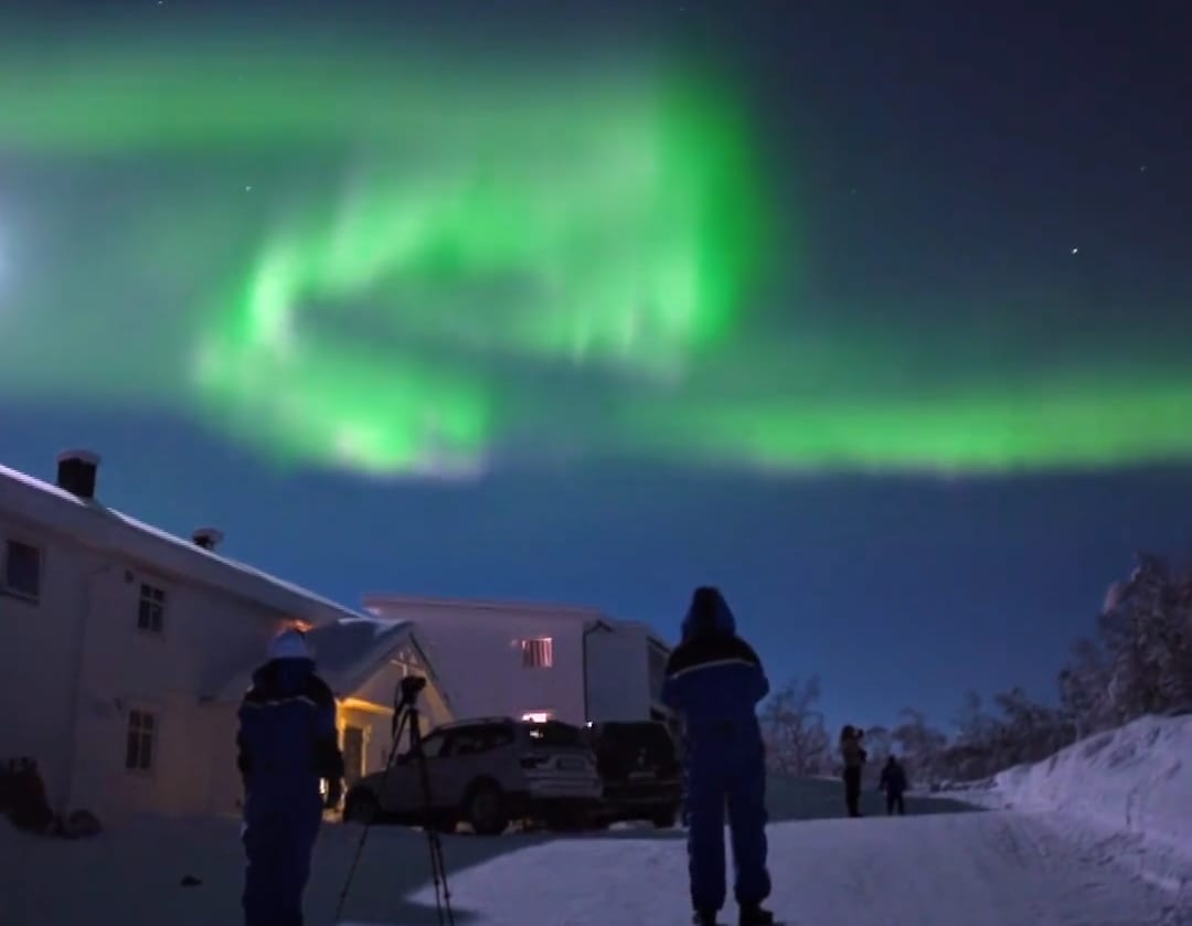 Avistamiento de Auroras Boreales en Silsand, Noruega.