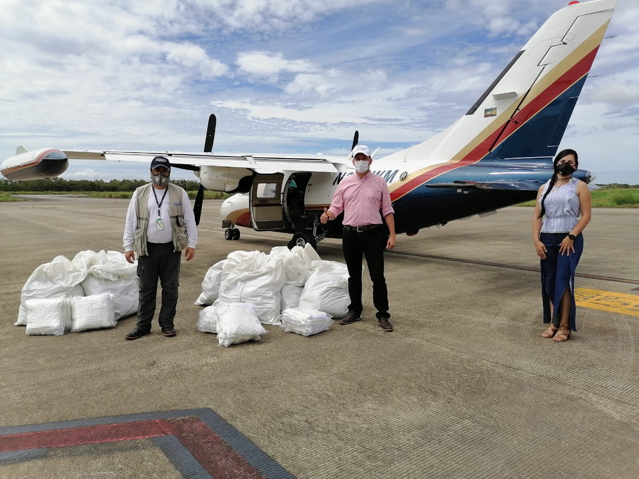 Patrulla Aérea Colombiana aterrizó en Yopal con kits de elementos de protección
