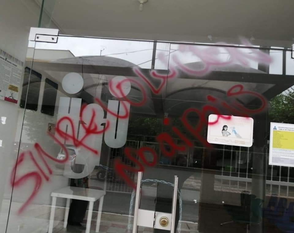 Hechos vandálicos en Hospital de Aguazul