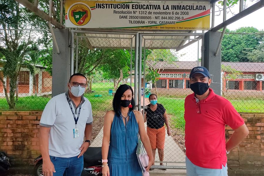 Secretaría de Educación visitó colegios que iniciaron retorno a la presencialidad en Yopal