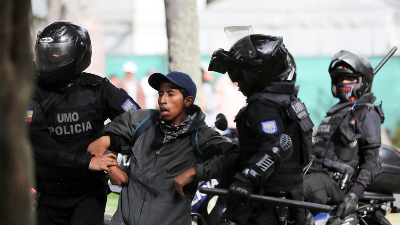 Denuncian represión de Policía de Ecuador contra manifestantes y pobladores