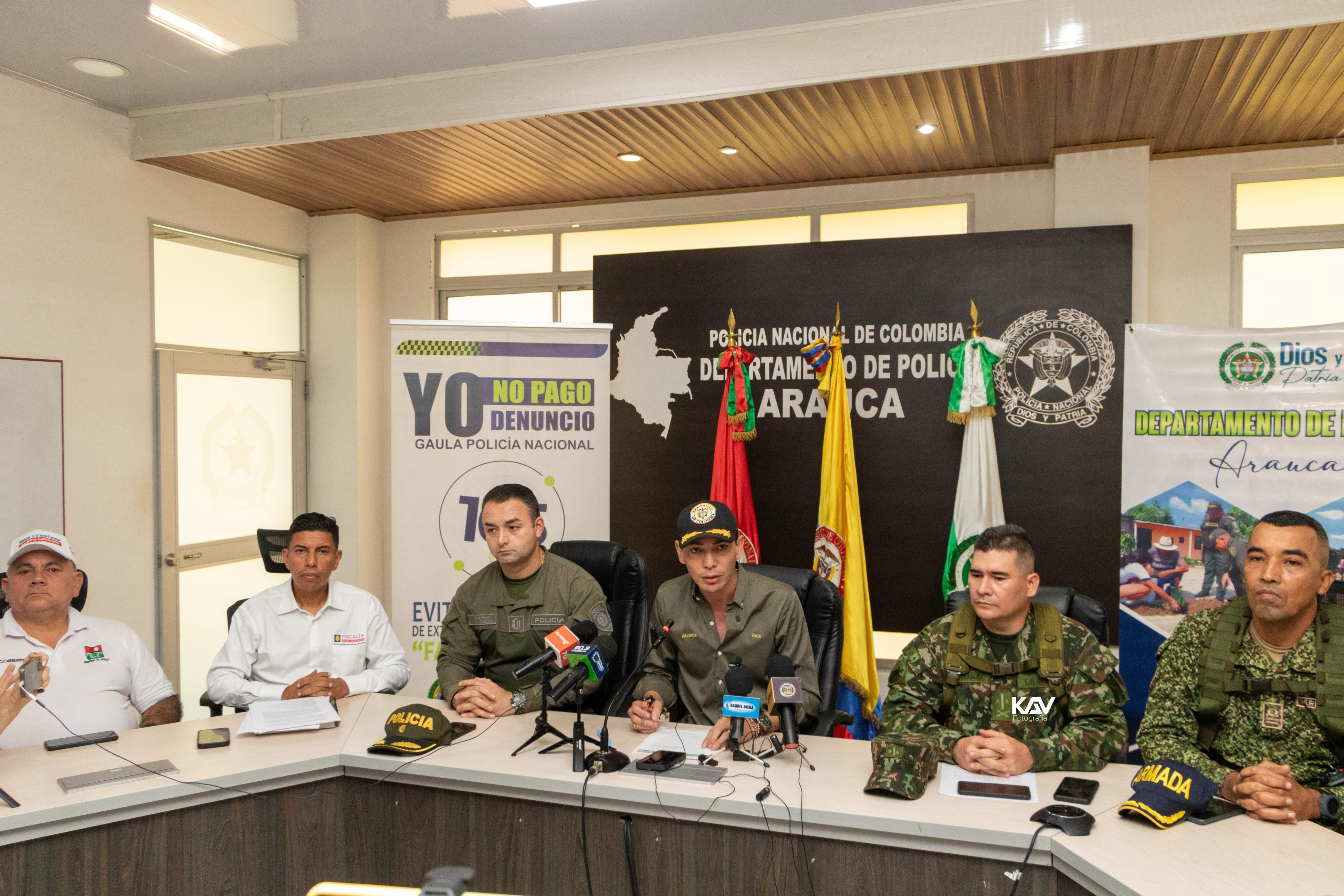 El alcalde Juan Qüenza y las Fuerzas Militares dieron a conocer la situación en materia de seguridad del municipio de Arauca