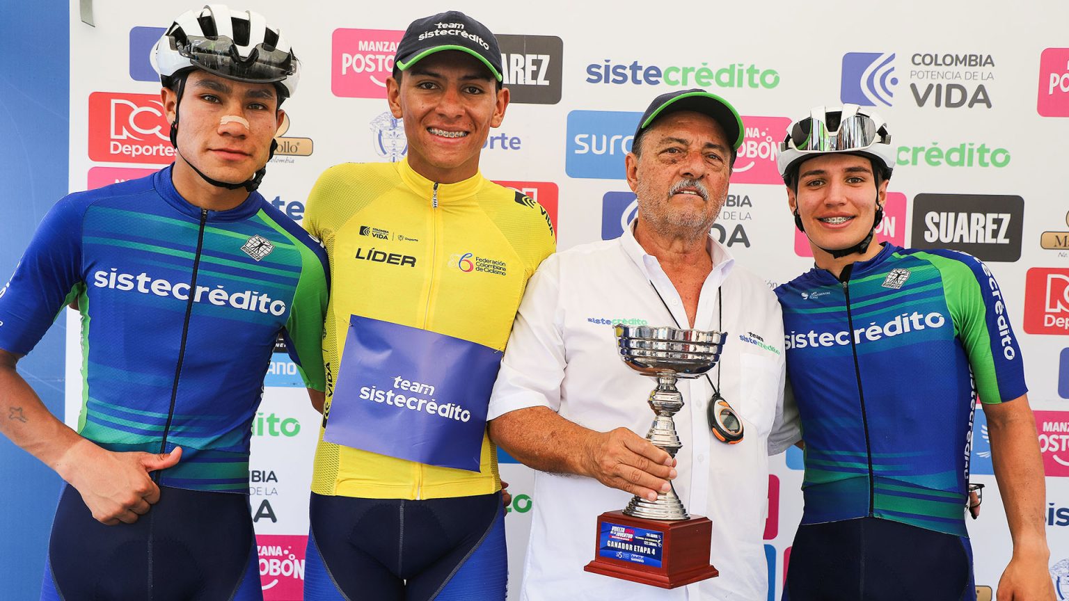Ferney Molina comandó la histórica victoria del Team Sistecrédito en la cuarta etapa